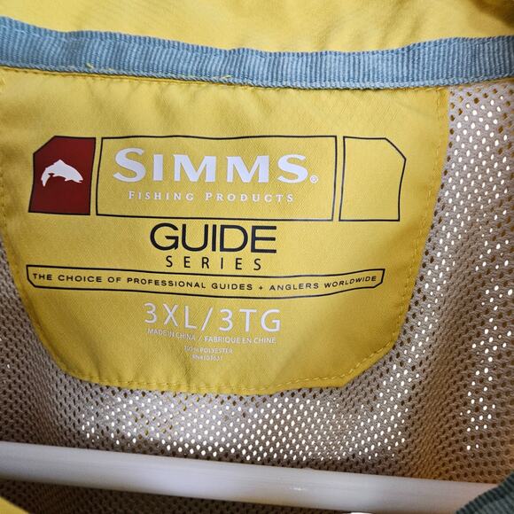 SIMMS Fishing Shirt SIMMS Guide Series Shirt Button Down Shirt Men 3XL Yellow - Picture 6 of 8